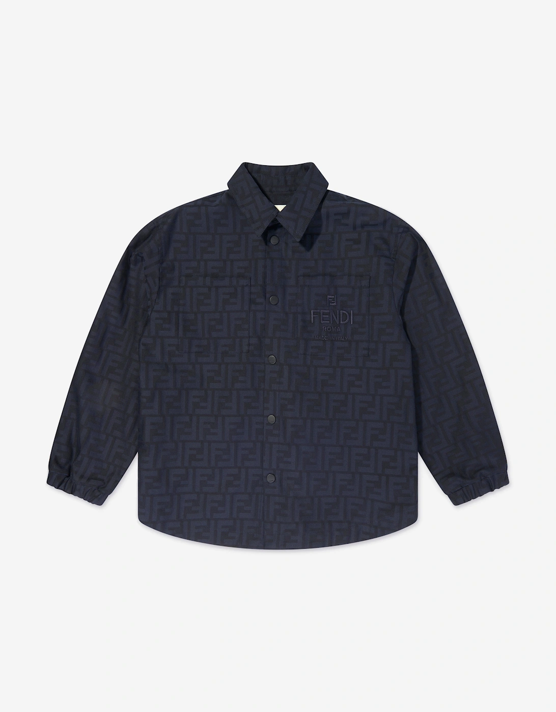 Kids FF Jacquard Shirt in Navy, 5 of 4