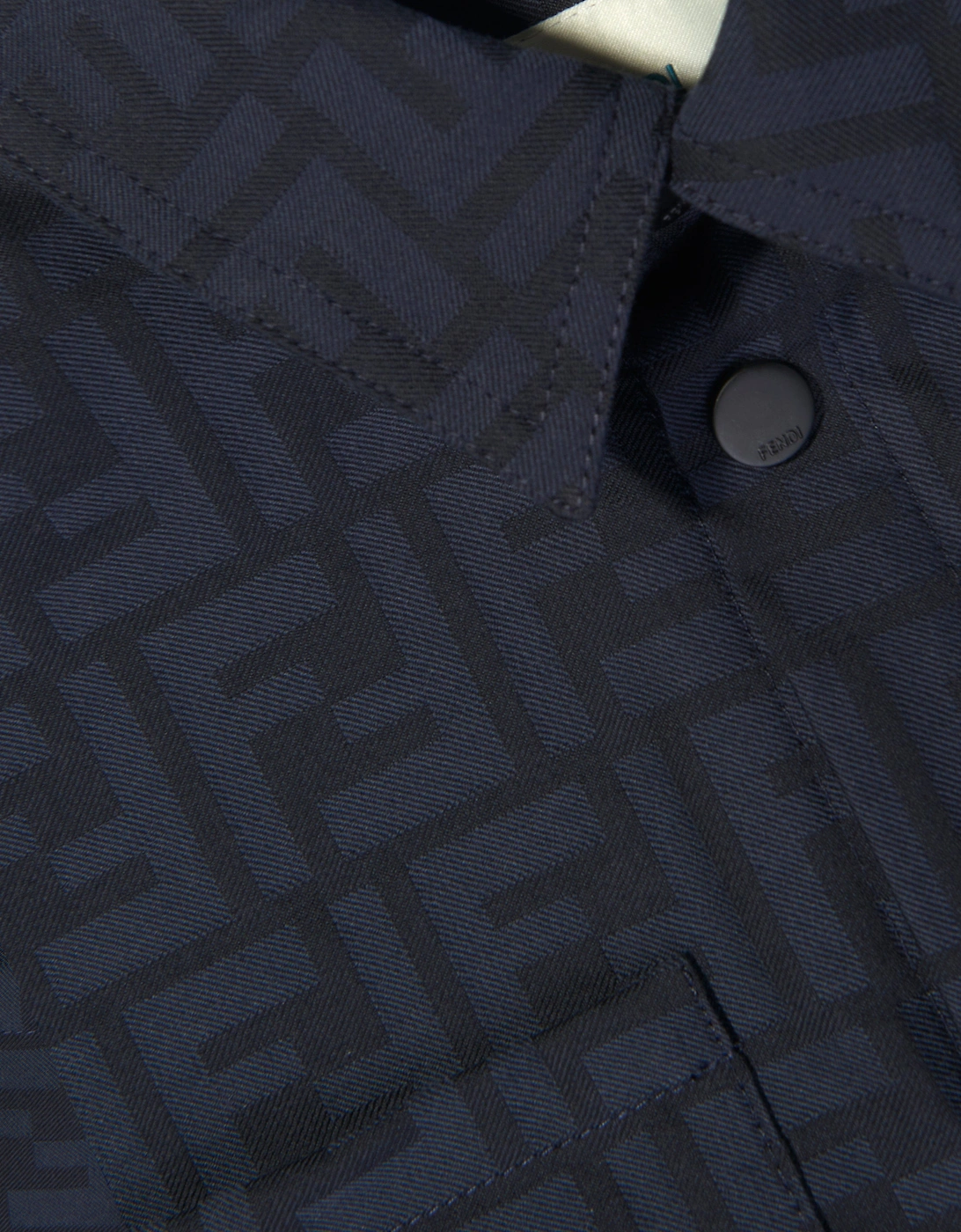 Kids FF Jacquard Shirt in Navy