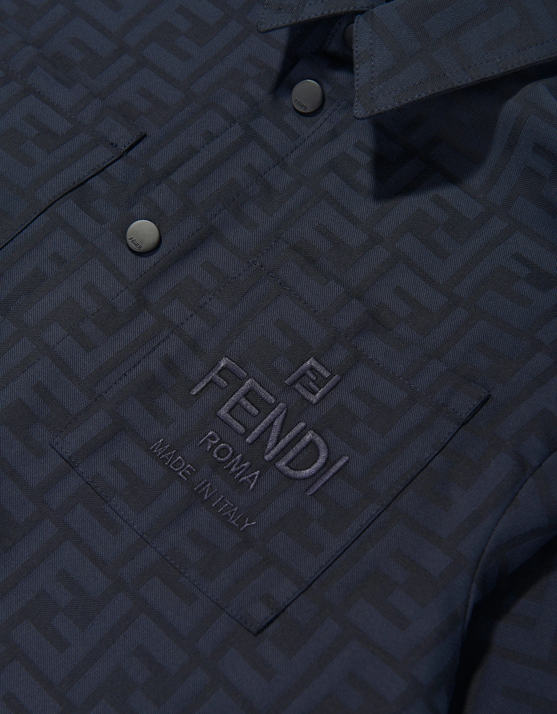 Kids FF Jacquard Shirt in Navy