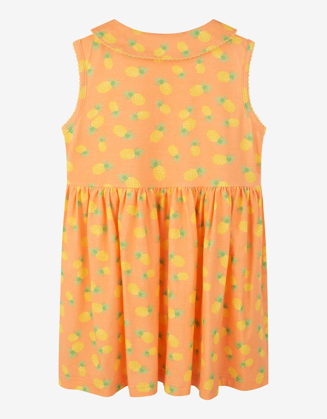 Girls Pineapple Dress in Orange