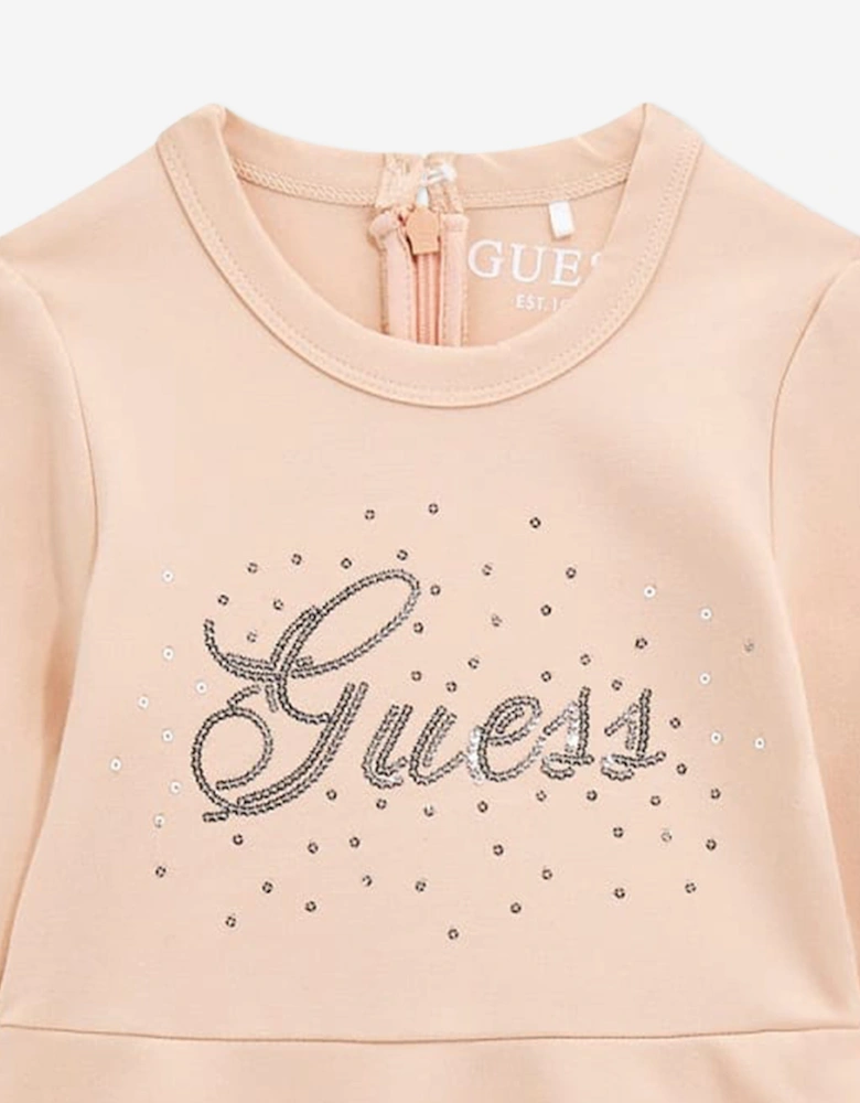 Girls Punto Milano Dress in Pink
