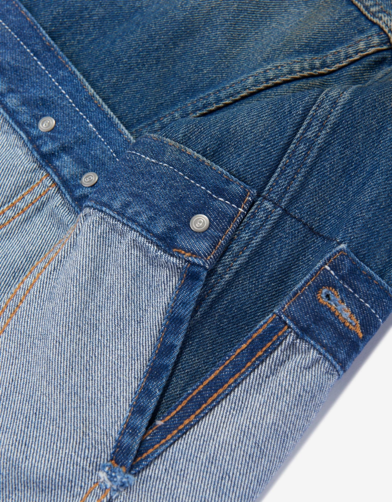 MM6 Kids Re-Cut Shaded Denim Jacket in Blue