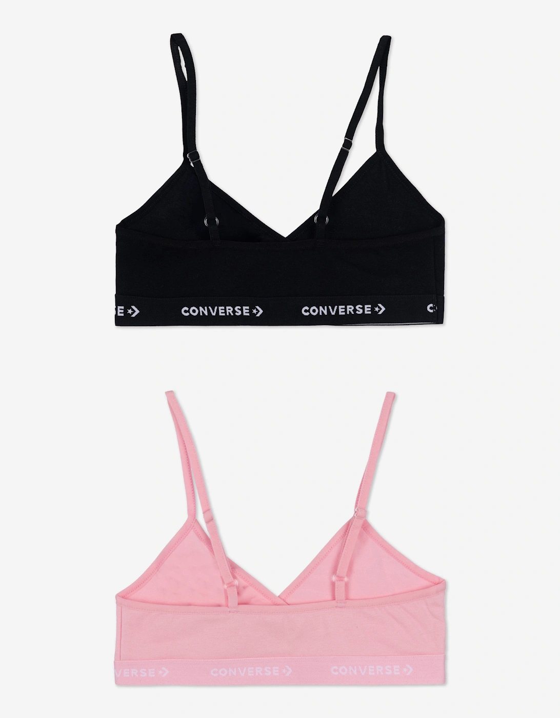 Girls 2 Pack Triangle Bralette Set Pink