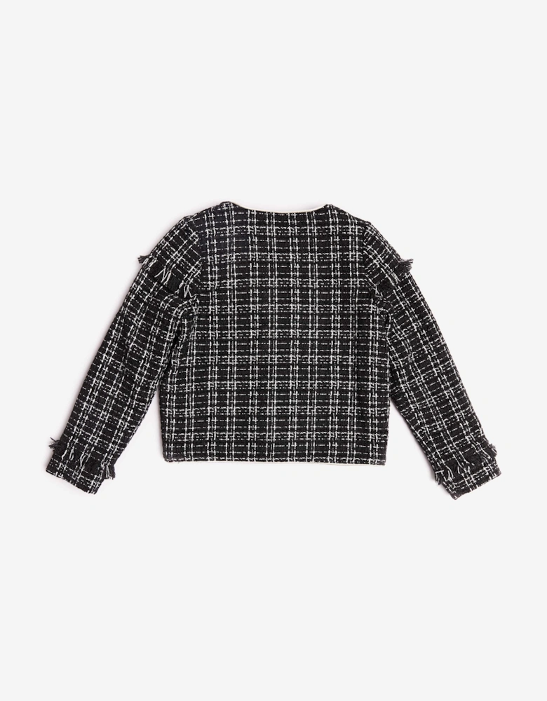 BCBGMAXAZRIA Girls Tweed Jacket in Black