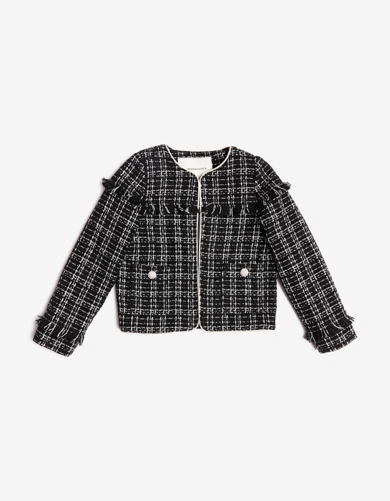 BCBGMAXAZRIA Girls Tweed Jacket in Black