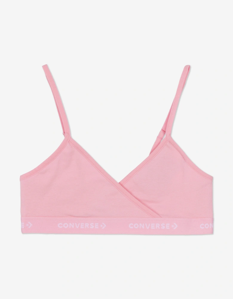 Girls 2 Pack Triangle Bralette Set Pink