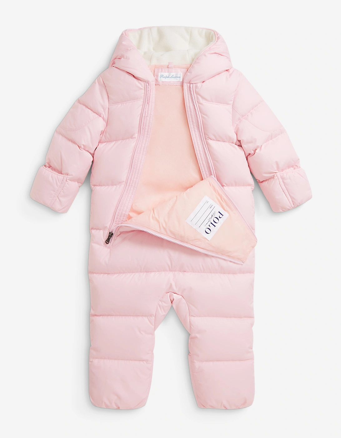 Baby Girls Logo Snowsuit in Pink