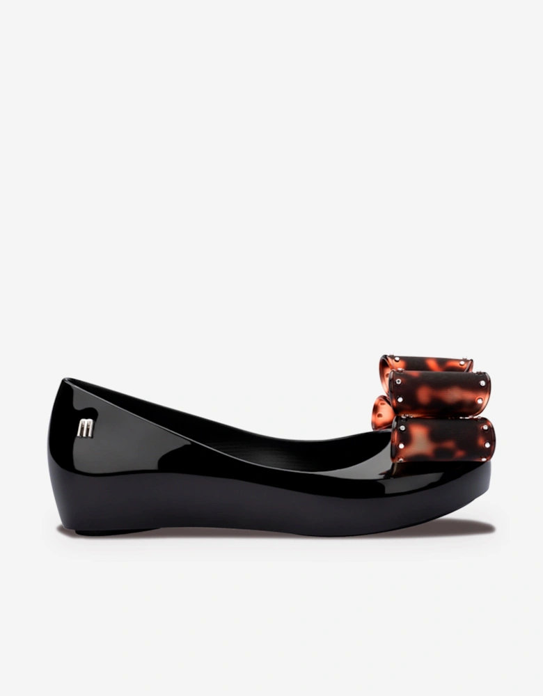 Girls Ultragirl Classic Bow Ballerinas in Black