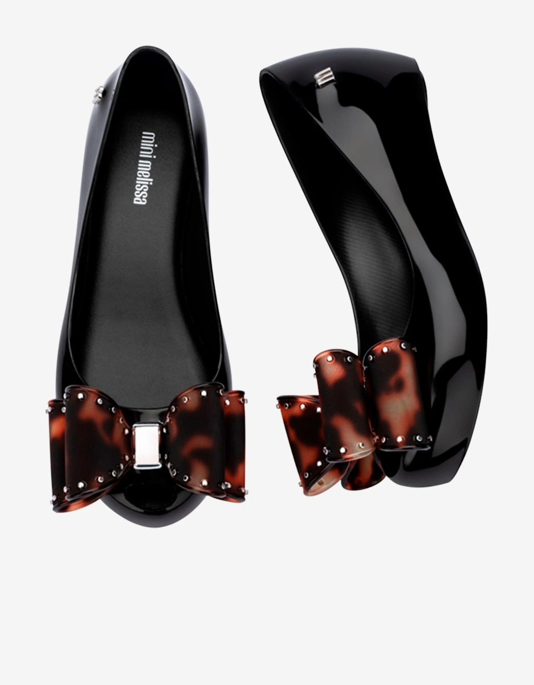 Girls Ultragirl Classic Bow Ballerinas in Black