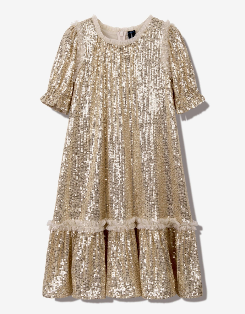 Girls Sequin Starlight Dresss Pink