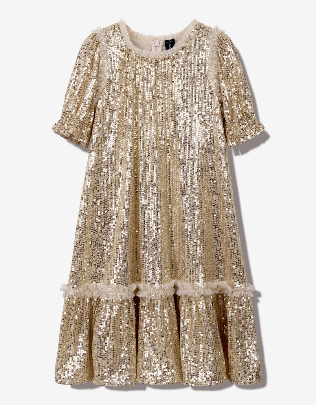 Girls Sequin Starlight Dresss Pink, 6 of 5