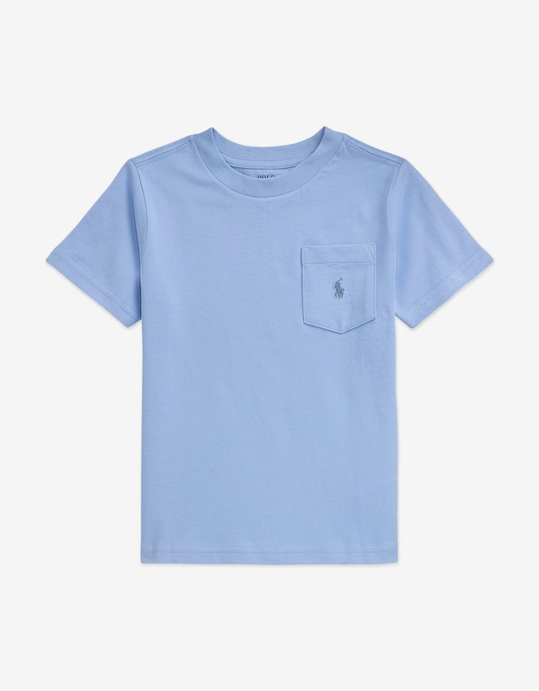 Boys Jersey Pocket T-Shirt in Blue