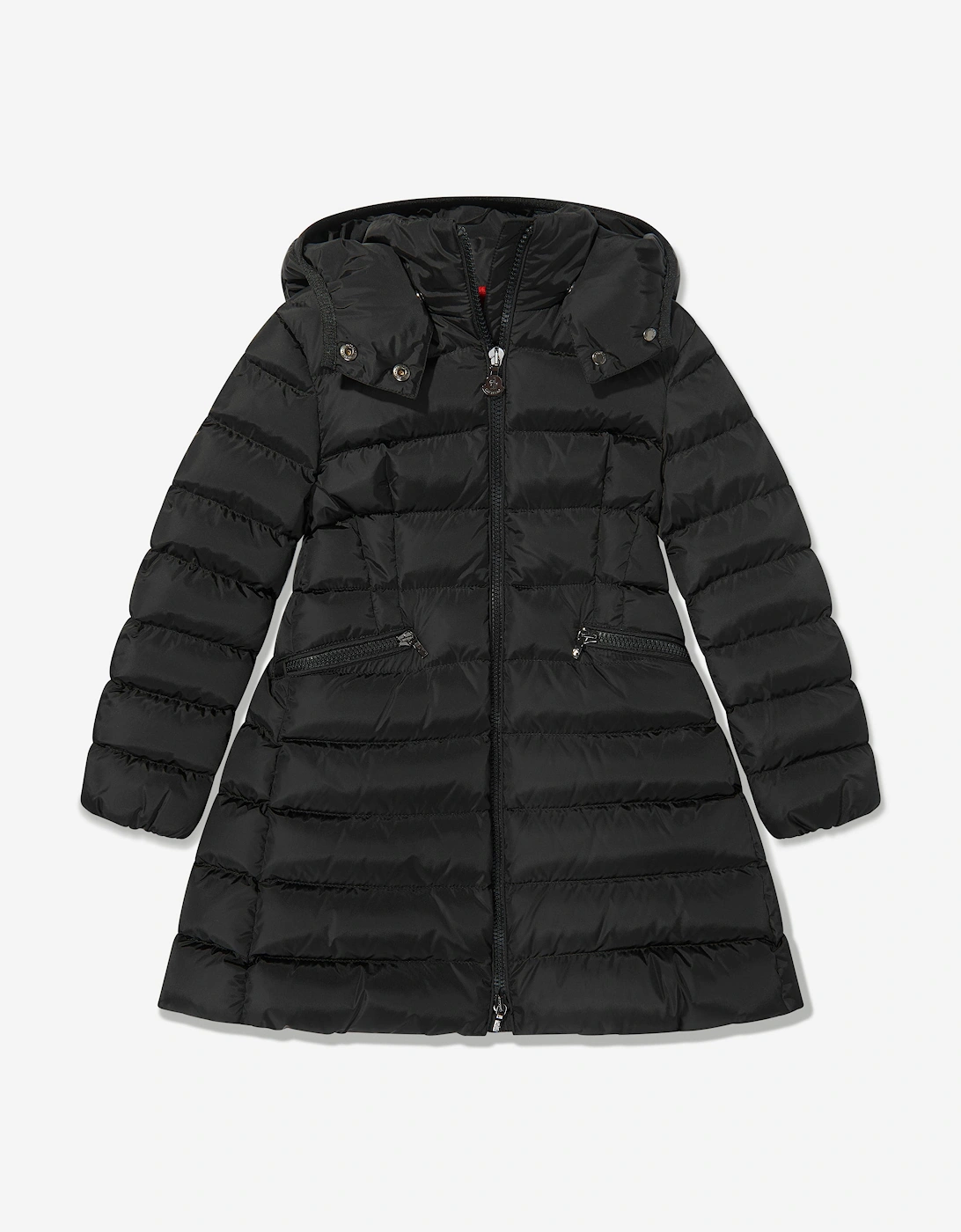 Enfant Girls Down Padded Charpal Long Coat in Black, 5 of 4