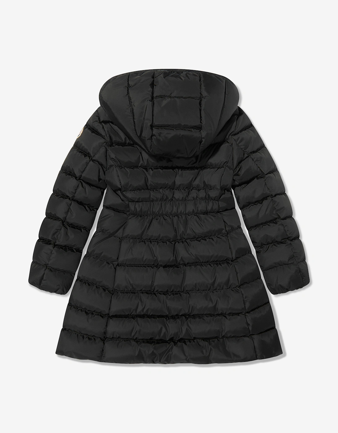 Enfant Girls Down Padded Charpal Long Coat in Black
