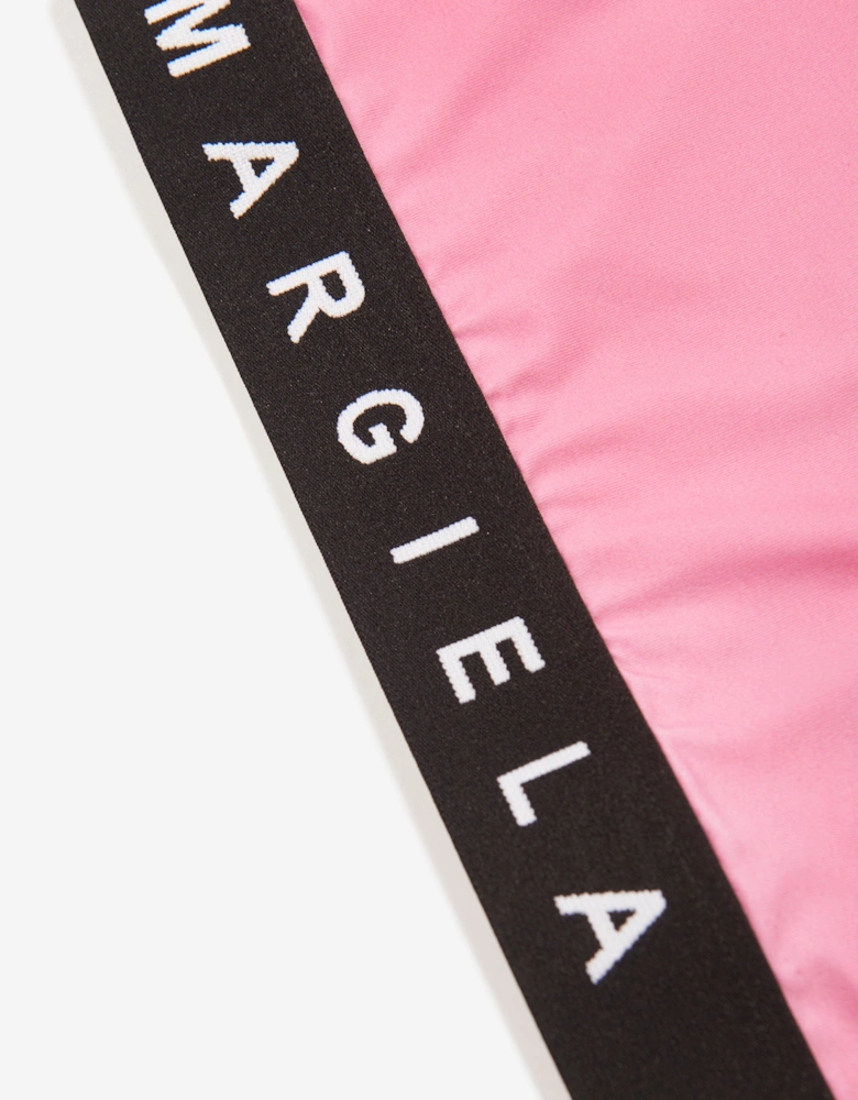 MM6 Kids Cropped Logo T-Shirt in Pink
