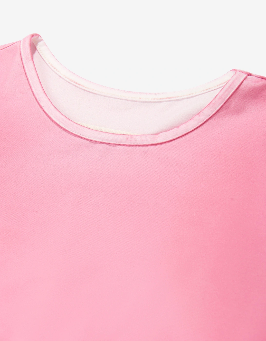 MM6 Kids Cropped Logo T-Shirt in Pink