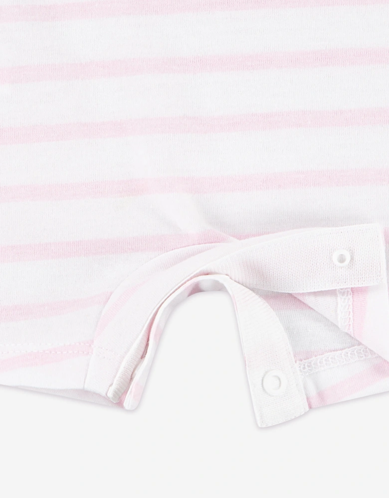 Baby Girls Romper with Bucket Hat in Pink