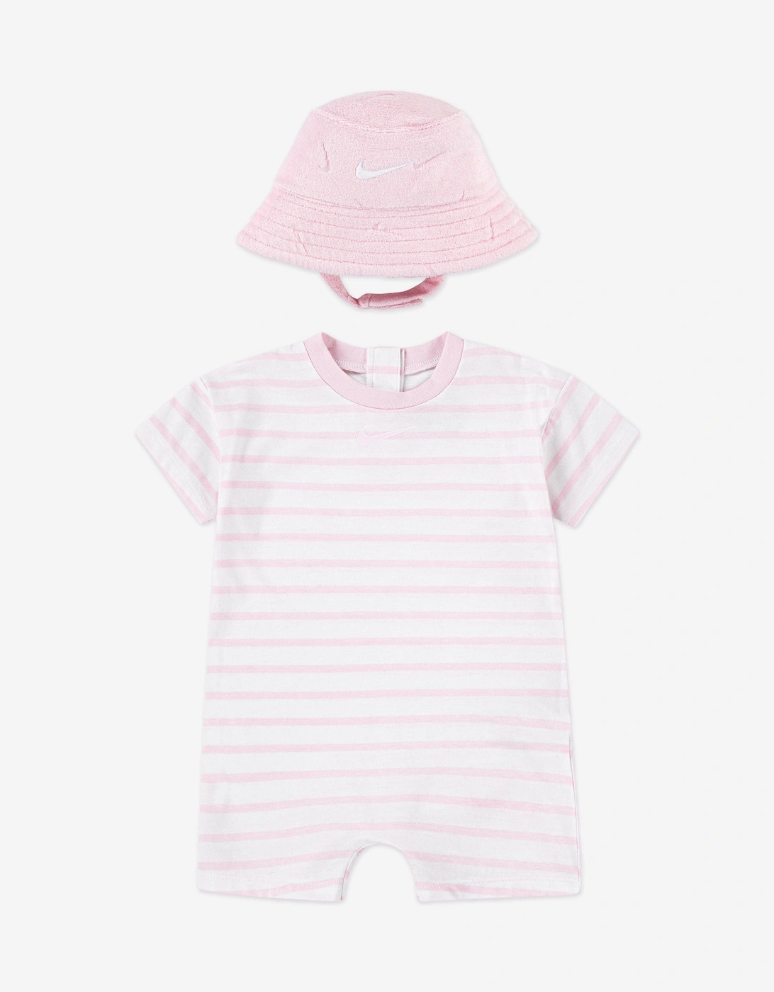 Baby Girls Romper with Bucket Hat in Pink, 5 of 4