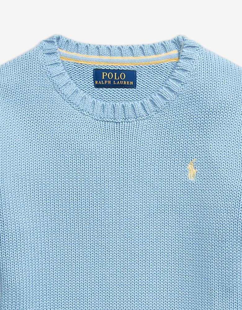 Boys Cotton Knit Jumper in Blue