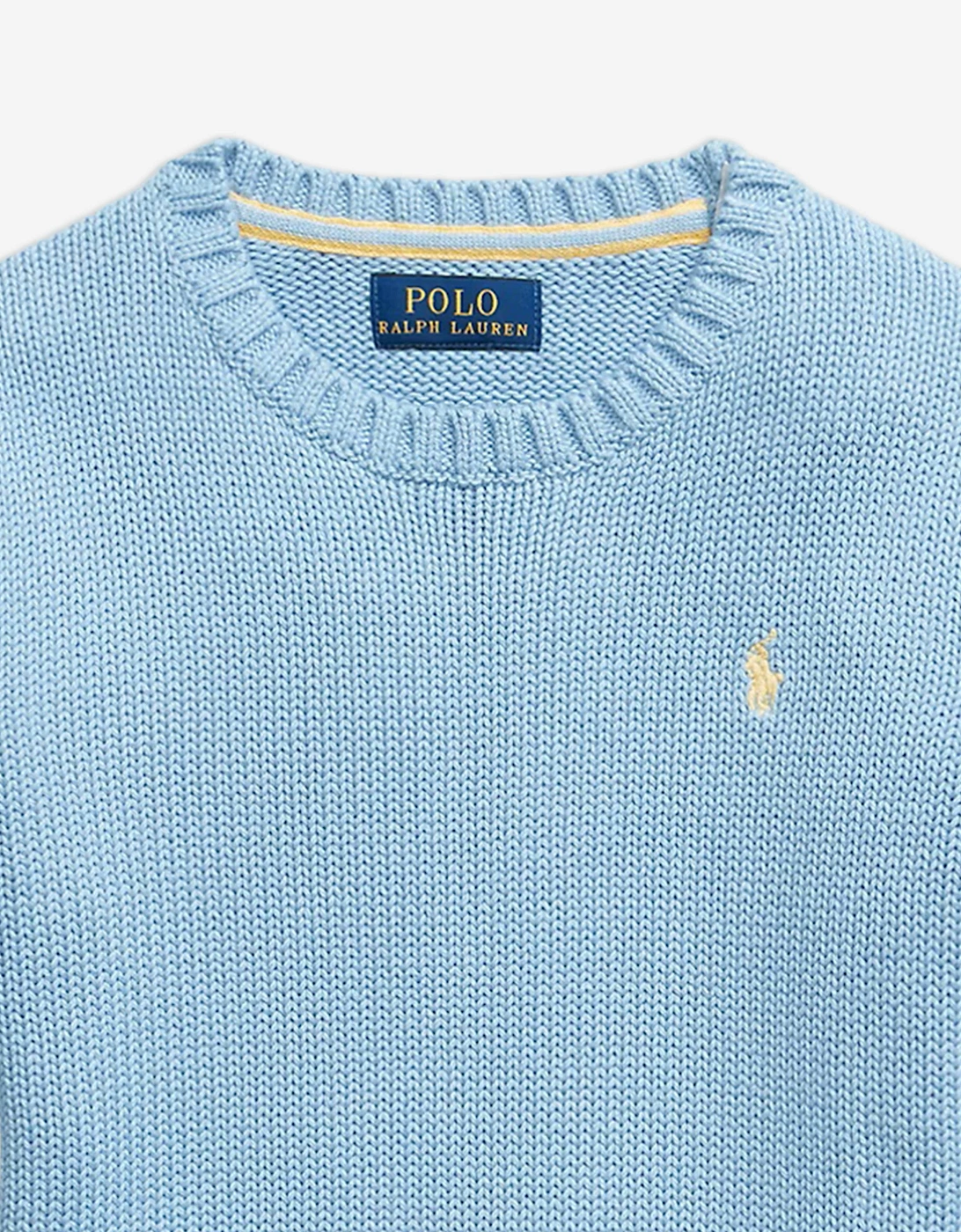 Boys Cotton Knit Jumper in Blue
