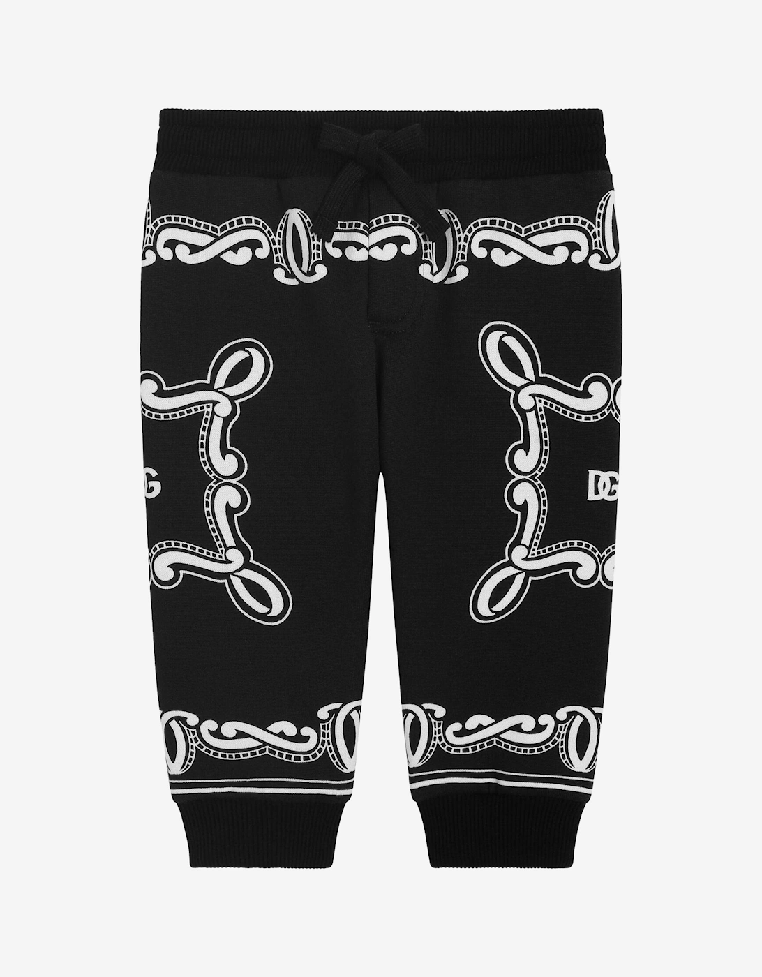 Baby Boys Bandana Print Joggers in Black, 6 of 5