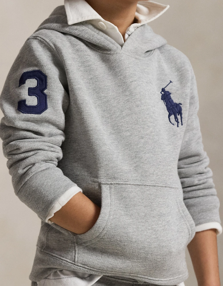 Boys Logo Hoodie in Grey