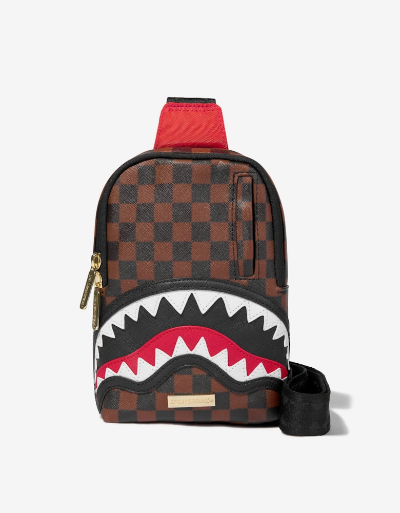 Kids Sawtooth Sharks In Paris One Strap Sling in Brown