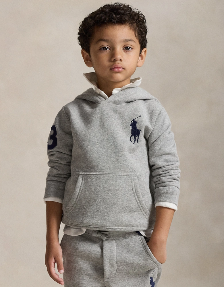 Boys Logo Hoodie in Grey