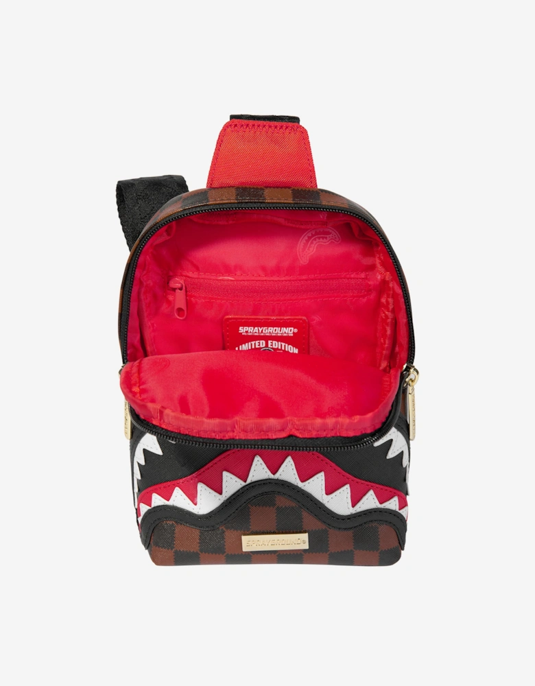 Kids Sawtooth Sharks In Paris One Strap Sling in Brown