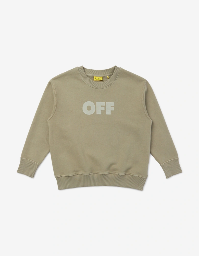 Boys Garment Dyed Sweatshirt in Green