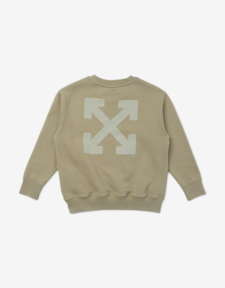 Boys Garment Dyed Sweatshirt in Green