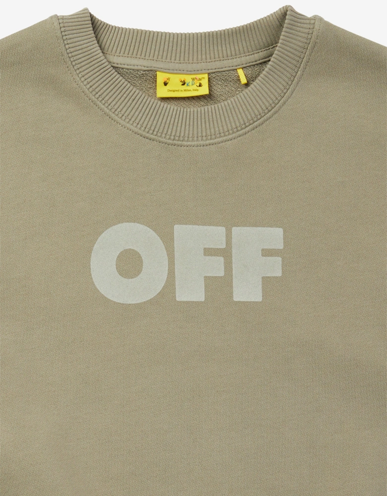 Boys Garment Dyed Sweatshirt in Green