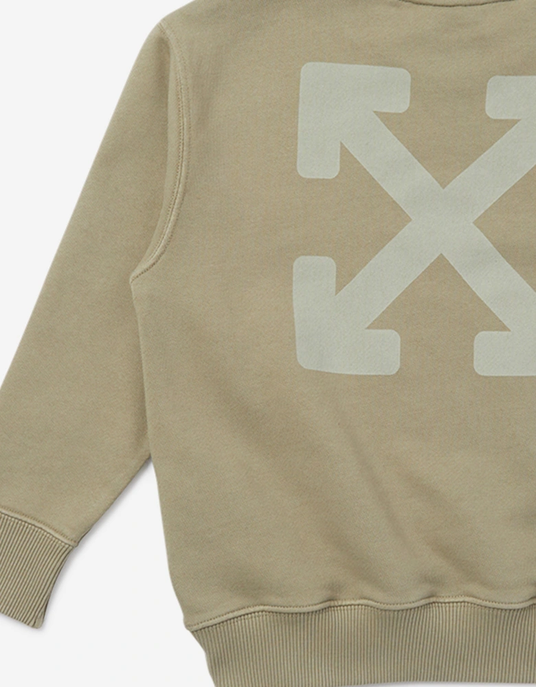 Boys Garment Dyed Sweatshirt in Green