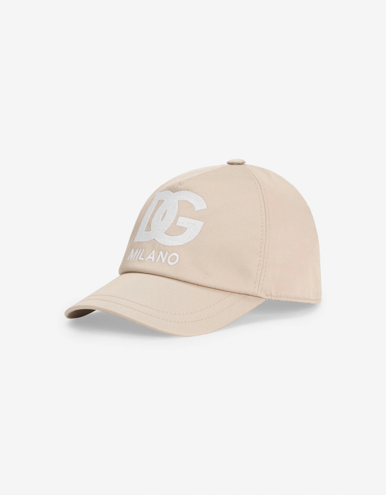 Kids Milano Logo Cap in Beige