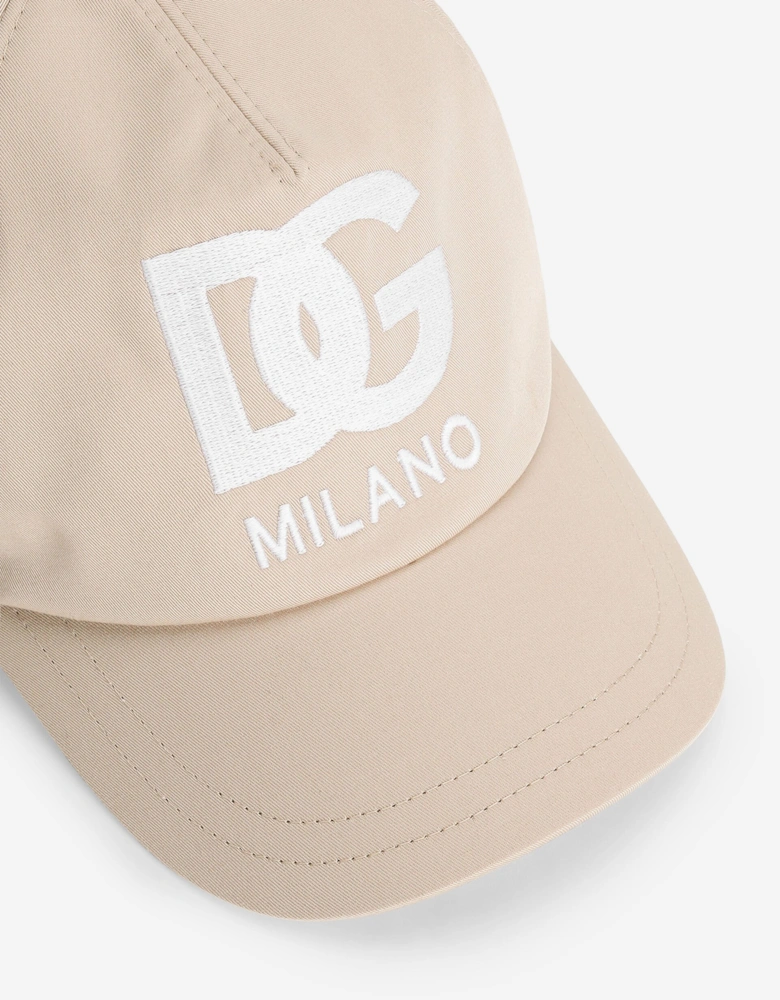 Kids Milano Logo Cap in Beige