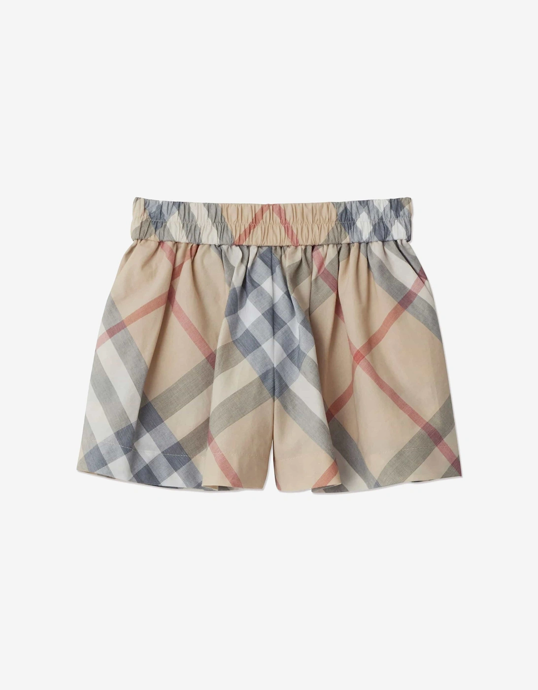 Baby Girls Marcy Check Shorts in Beige, 5 of 4