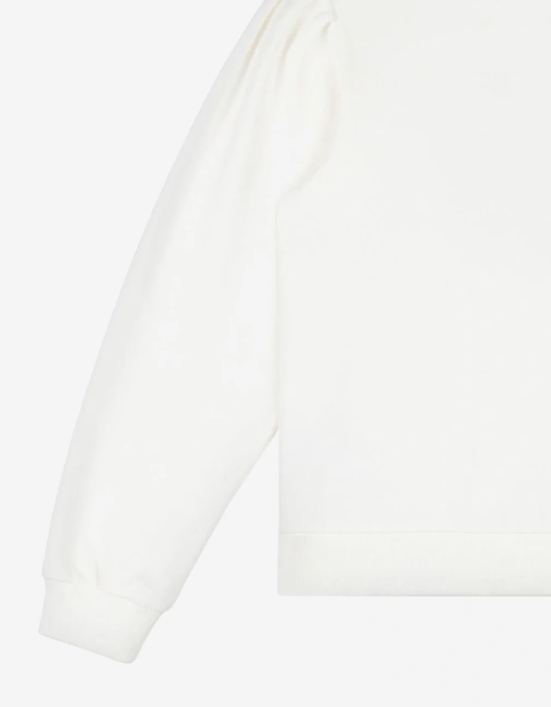 Girls Heart Logo Sweatshirt in Ivory