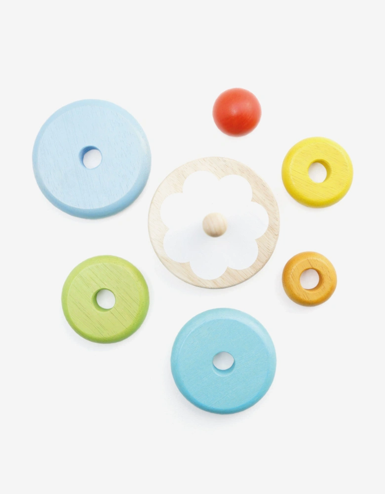 Rainbow Stacking Tower-7 Piece (W:11.5 x D:11.5 x H:18cm)