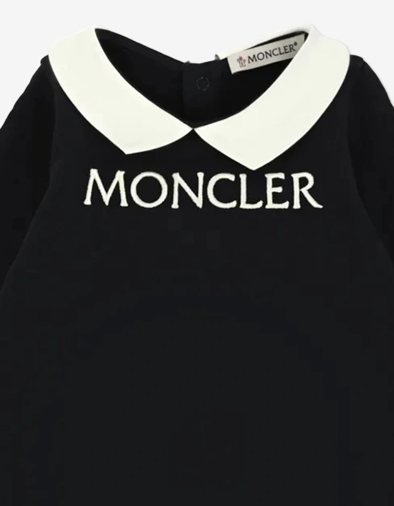 Baby Logo Romper in Navy