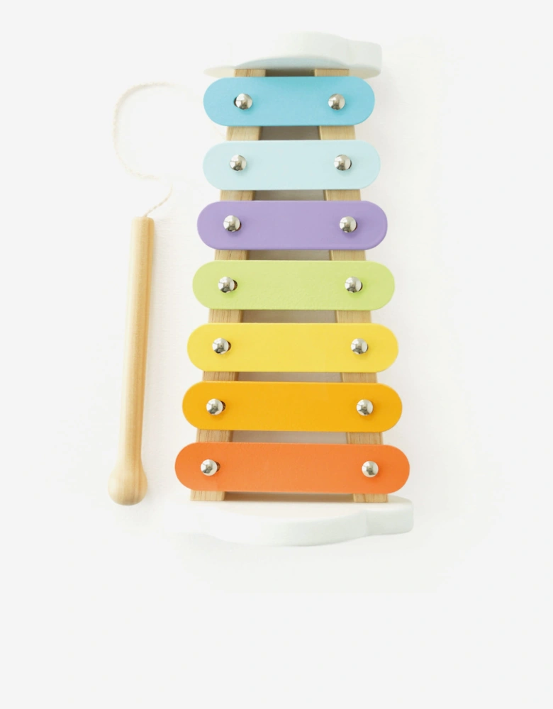 Rainbow Wooden Xylophone (W:22 x D:14.5 x H:15cm)