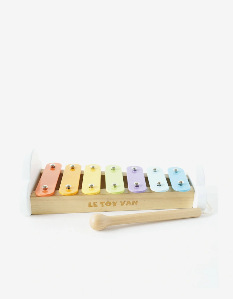 Rainbow Wooden Xylophone (W:22 x D:14.5 x H:15cm)