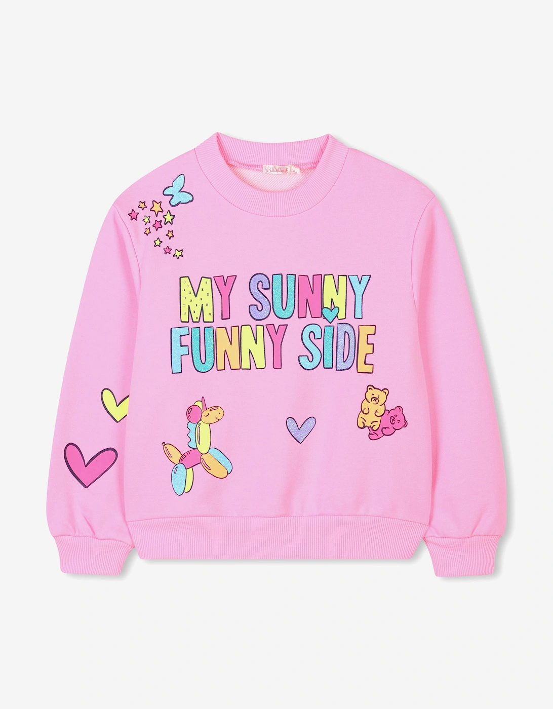 Billieblush Girls Illustrated Sweatshirt in Pink, 5 of 4