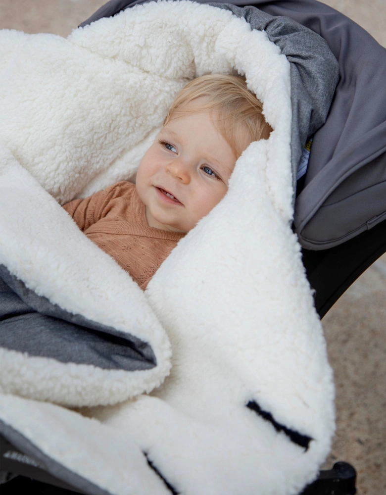 7AM Enfant Baby Nido Duvet Wrap in Grey