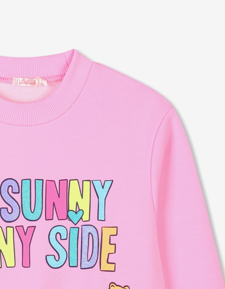 Billieblush Girls Illustrated Sweatshirt in Pink
