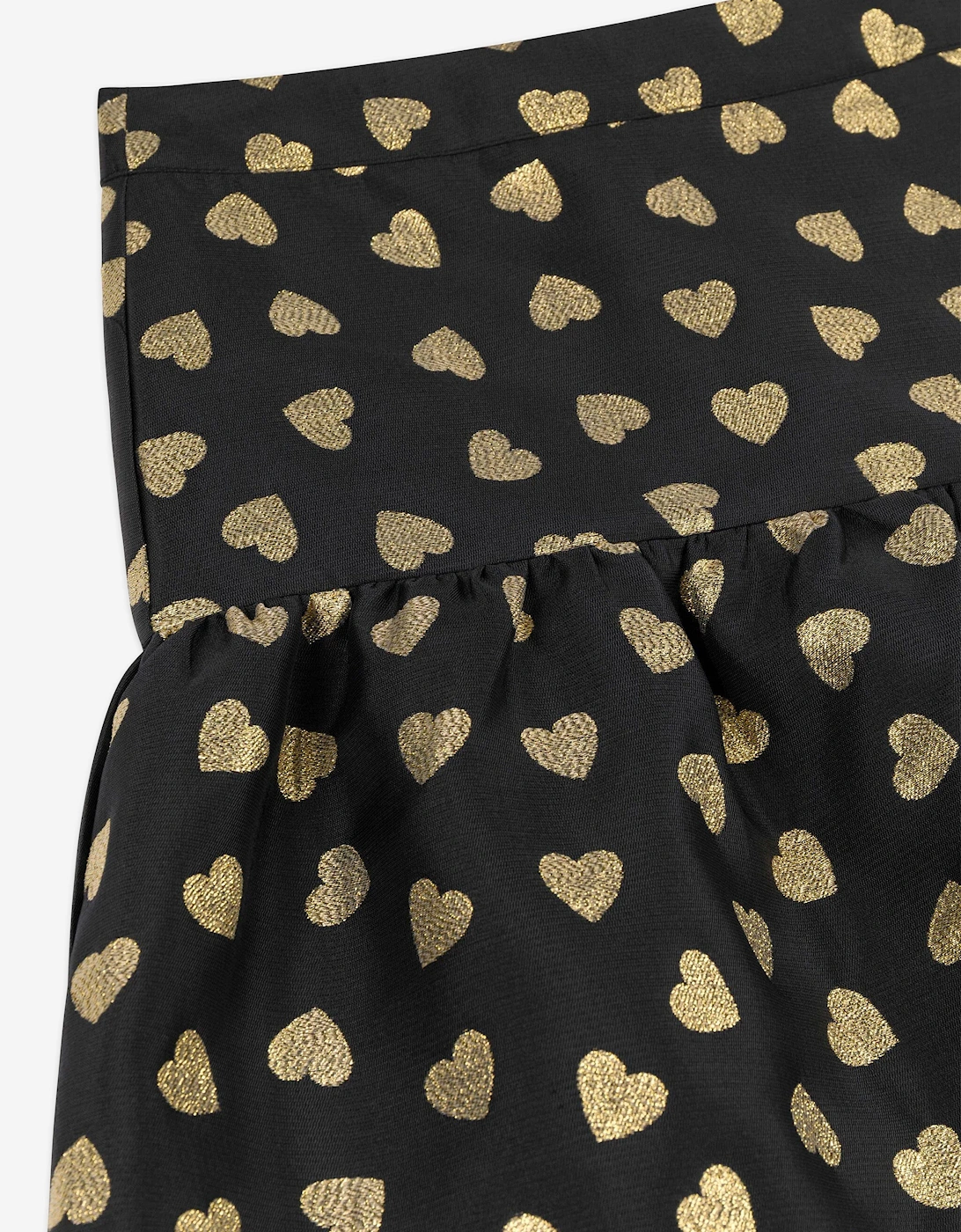 Girls Hearts Skirt in Black