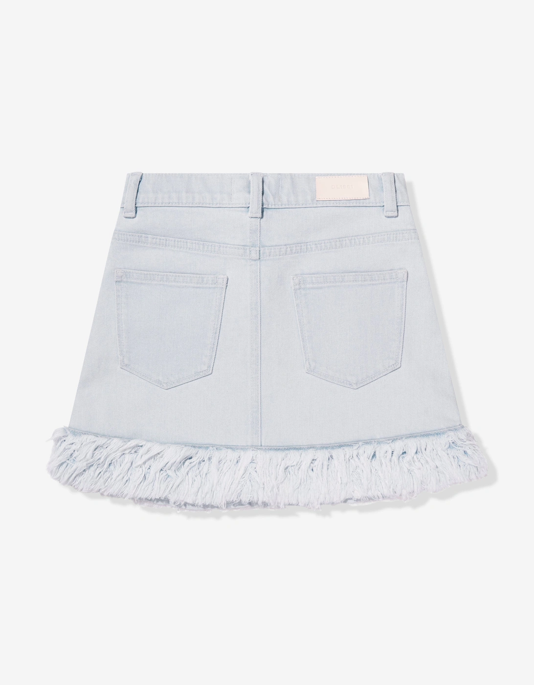 Girls Jenny Denim Fur Mini Skirt in Blue