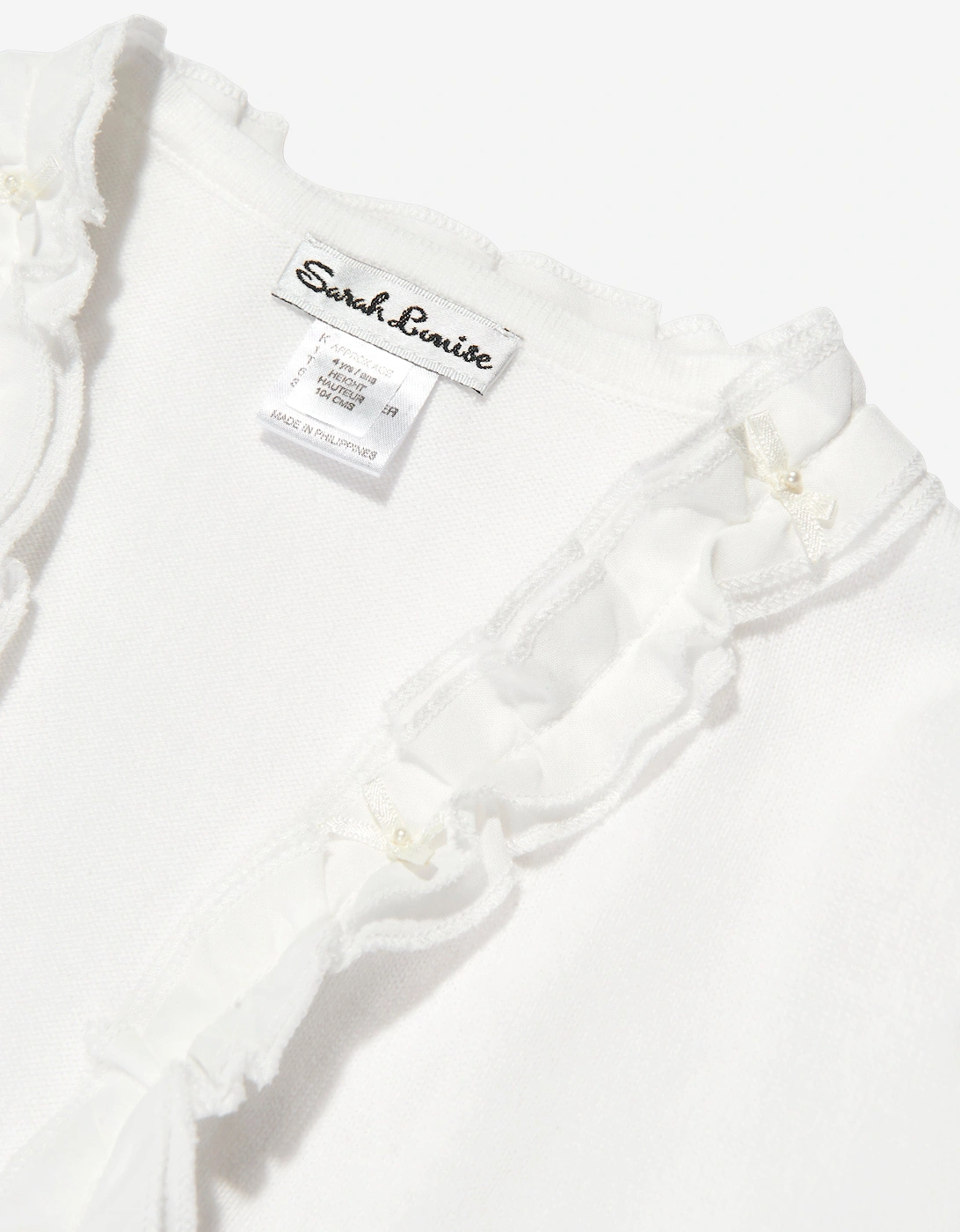 Girls Frilly Bolero in Ivory
