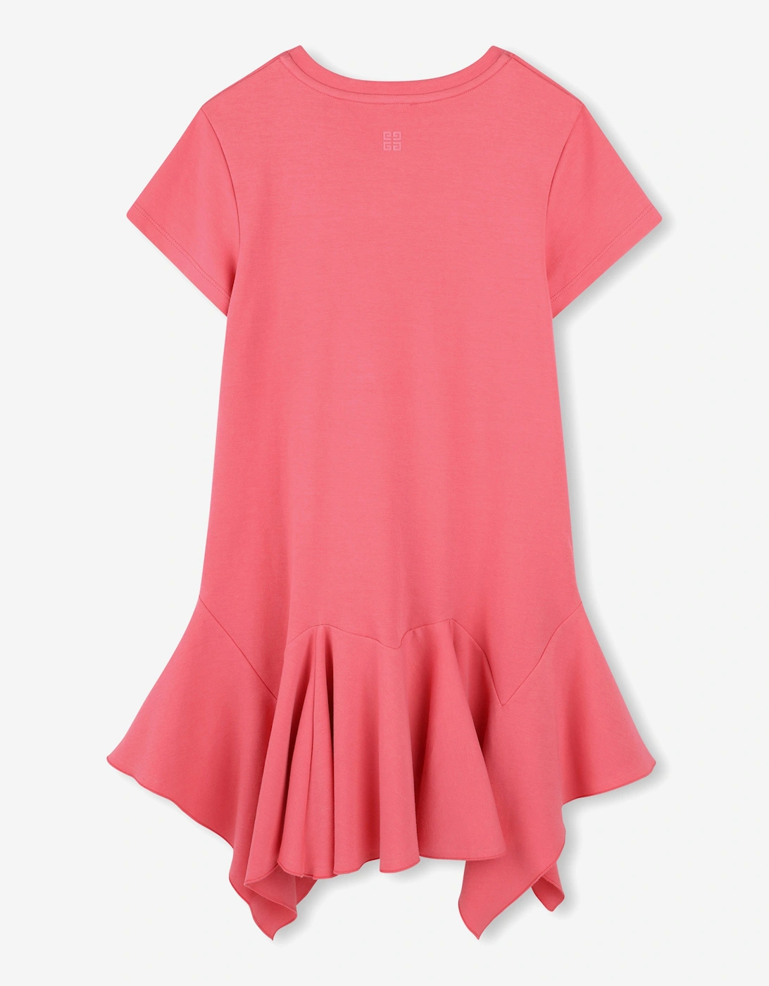 Girls Logo Ruffle Dress in Pink