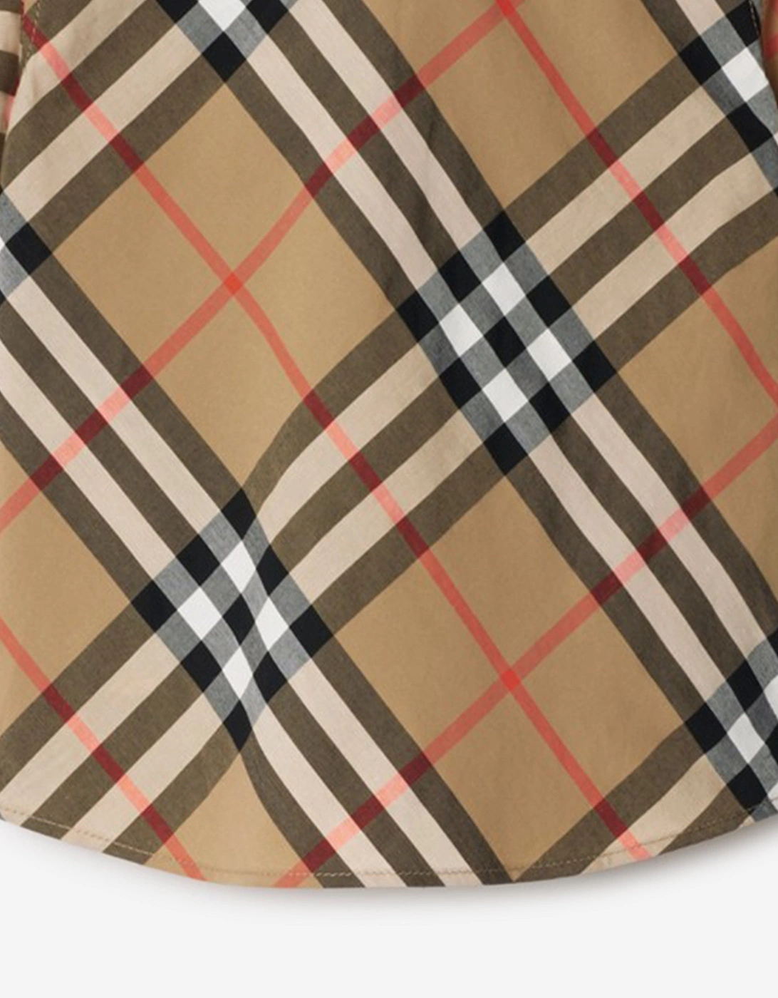 Baby Boys Owen Essential Check Shirt in Beige