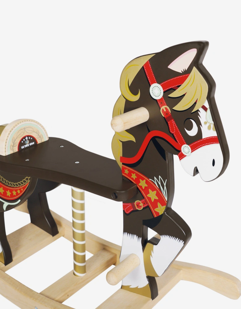 Classic Wooden Rocking Horse (W:65cm D:24cm H:55cm)